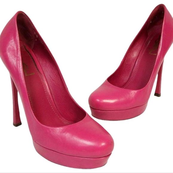 Saint Laurent Tribute 39 Ysl Palais Platform Pumps SL-1021P-0024 - Picture 1 of 10